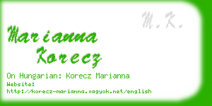 marianna korecz business card